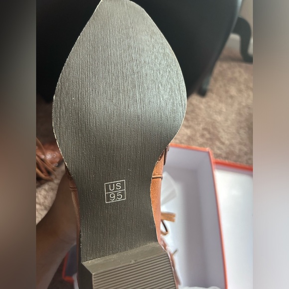 Corral Boots Womens Caracas Fringe And Tooled-Inlay Snip Toe Cowboy Casual Boots - Picture 4 of 7